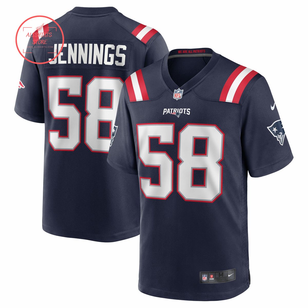 Anfernee Jennings New England Patriots Nike Team Game Jersey