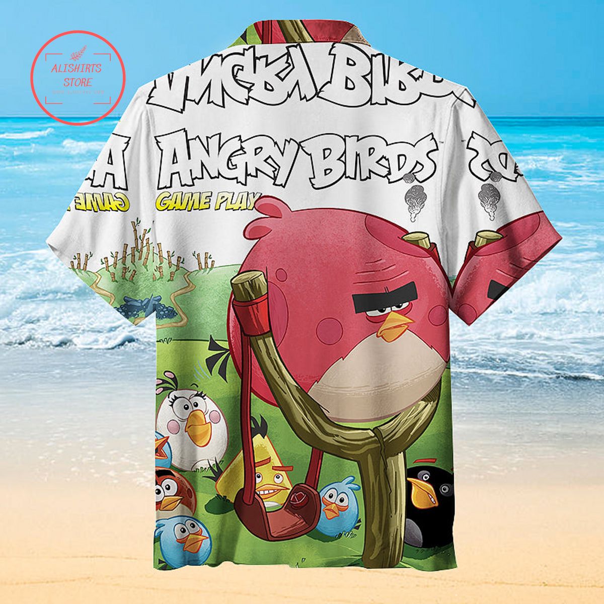 Angry Birds Game Play Hawaiian Shirt