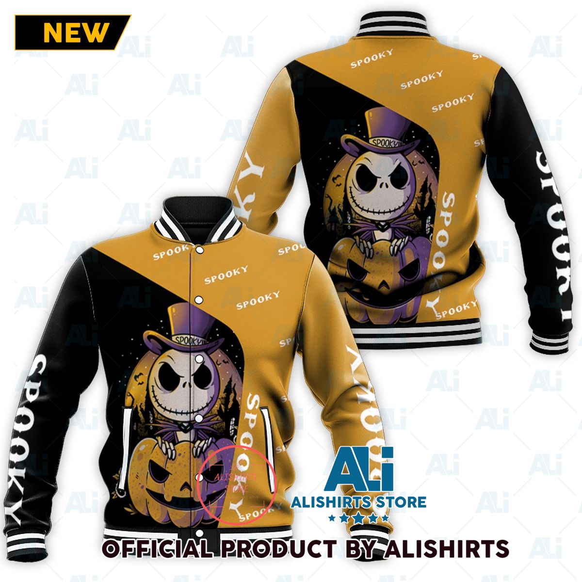 Jack Skellington Skellington Halloween varsity jacket