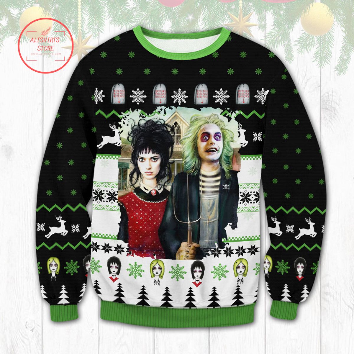 Beetlejuice Movie Ugly Christmas Sweater