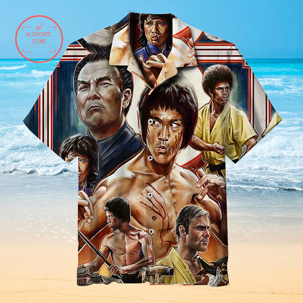 Bruce Lee Classic Kung Fu Hawaiian Shirt