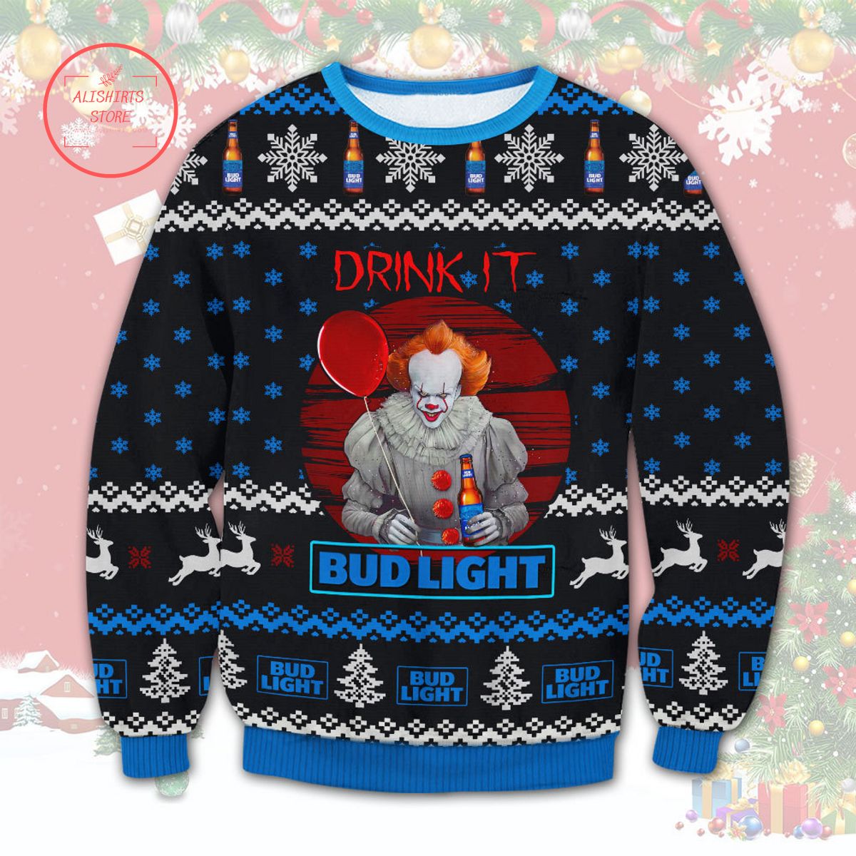 Bud Light Drink It Ugly Christmas Sweater