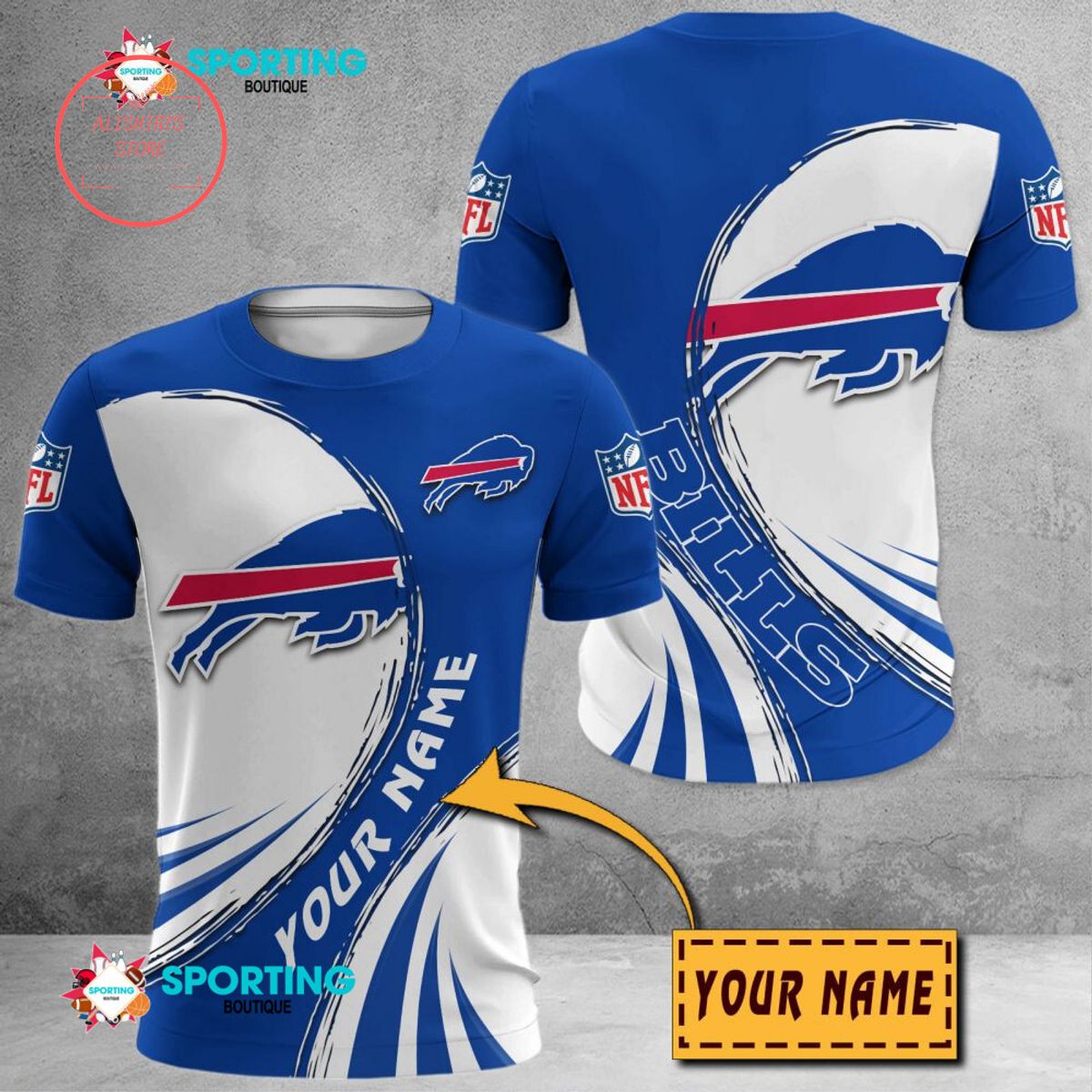 Buffalo Bills Custom Name Polo Shirt