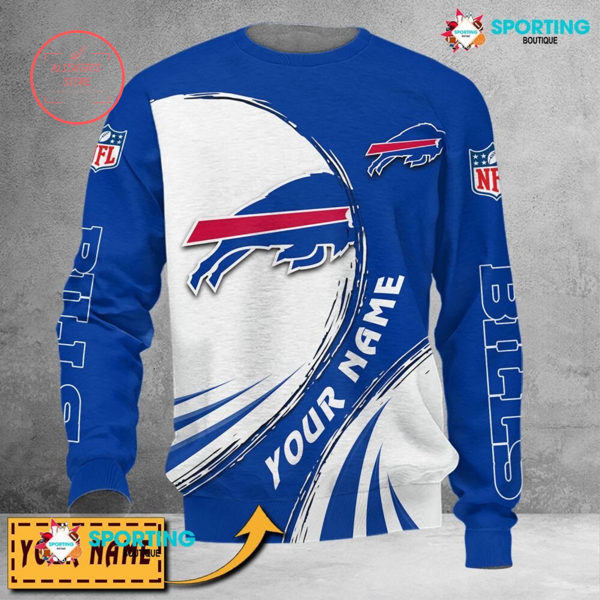 Buffalo Bills Custom name sweater