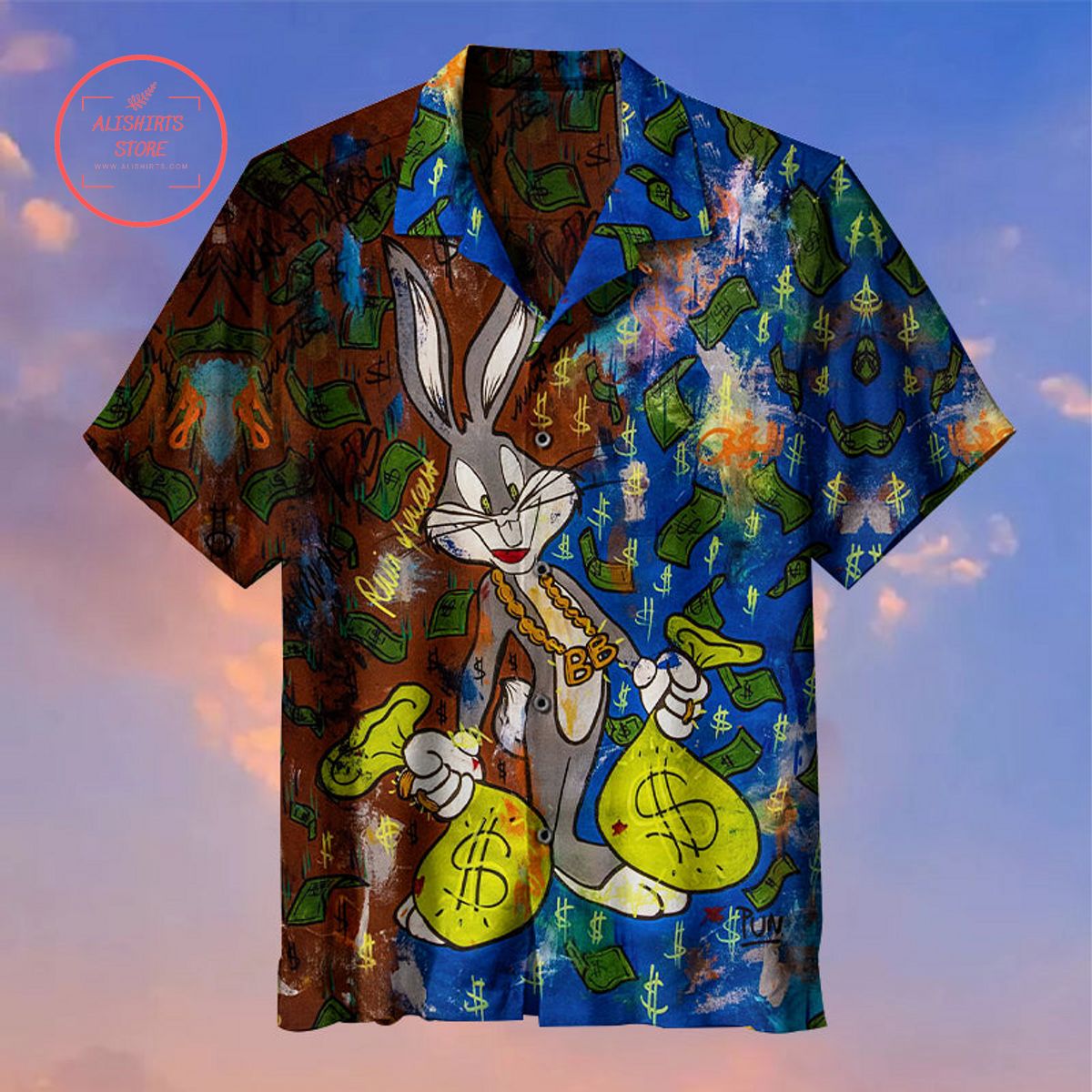 Bugs Bunny Rainy Days Hawaiian Shirt