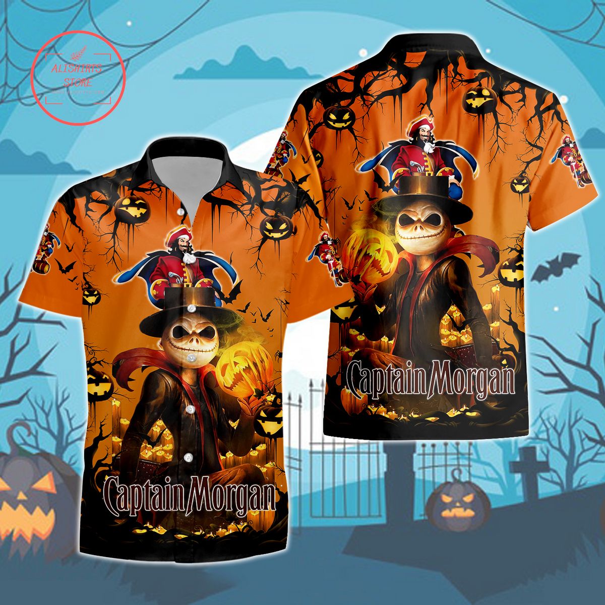 Captain Morgan Halloween Hawaiian Shirt