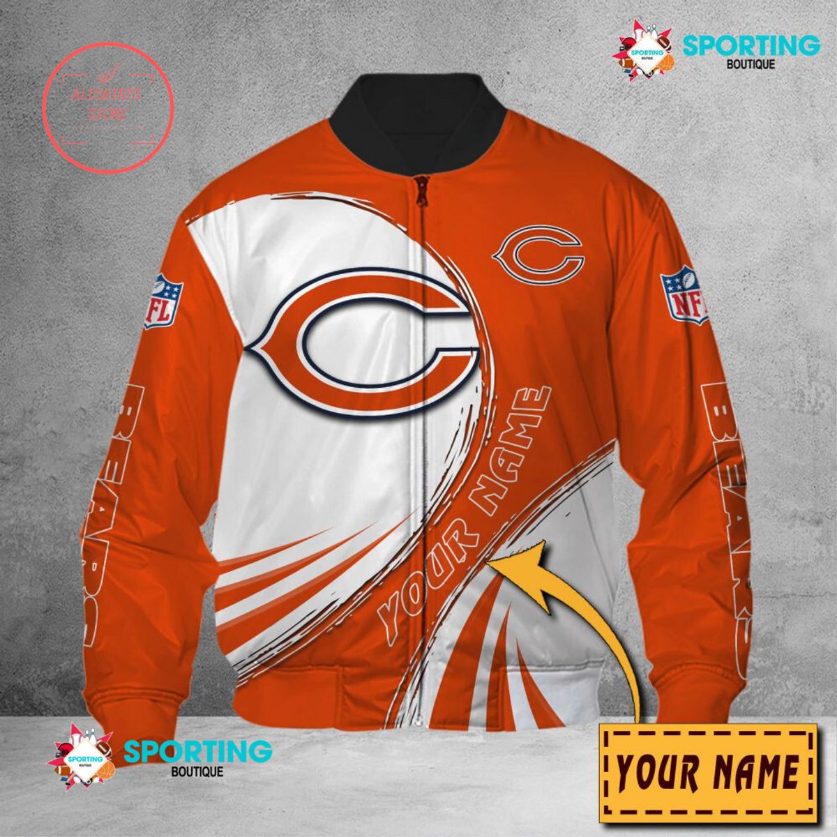 Chicago Bears NFL Customized Bomber Jacket