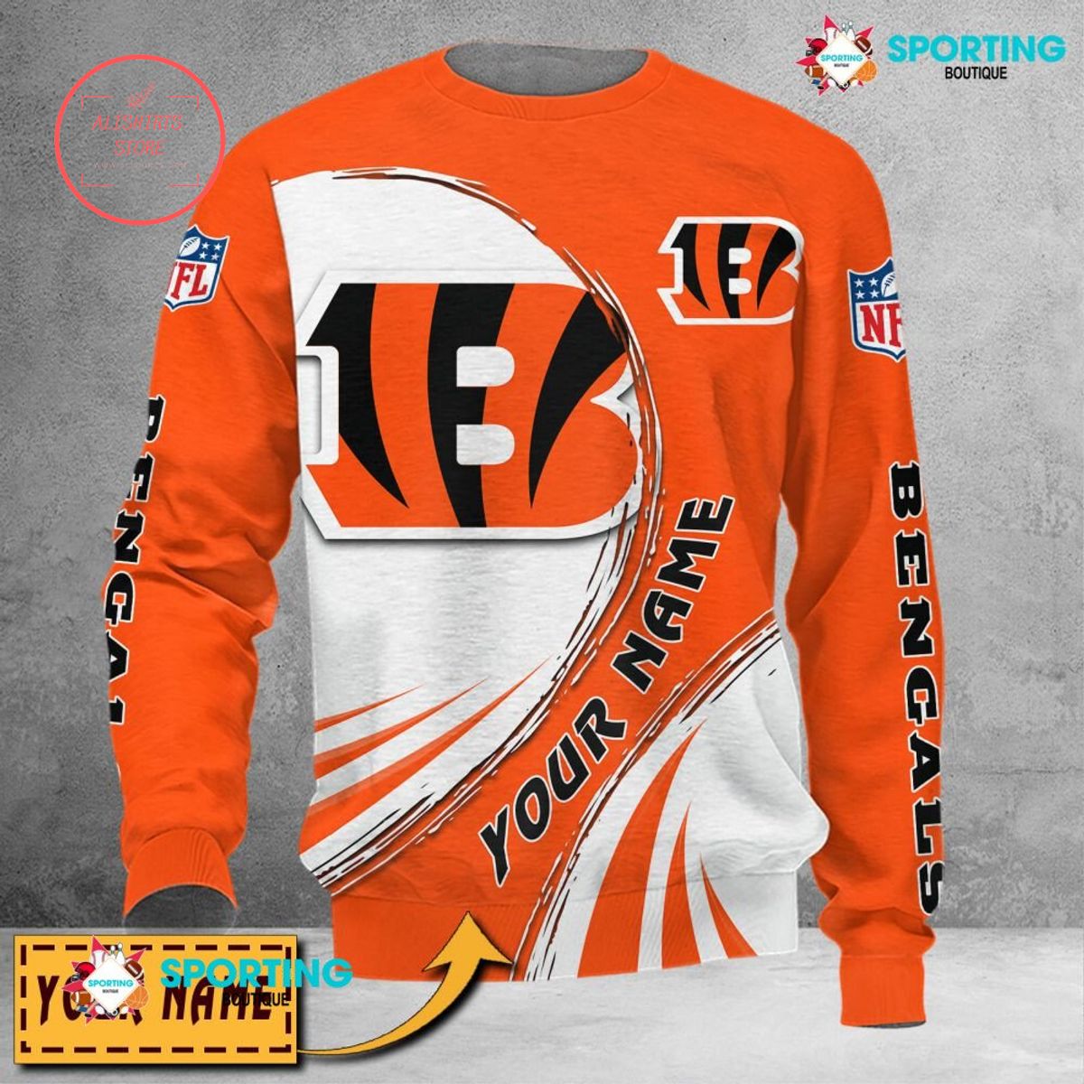 Cincinnati Bengals Custom name sweater