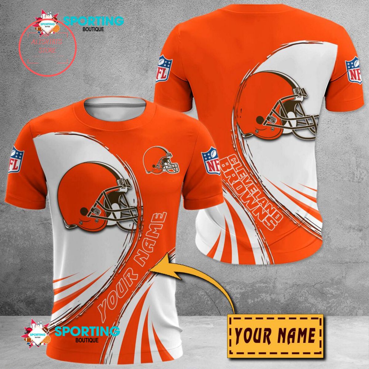 Cleveland Browns Custom Name Polo Shirt