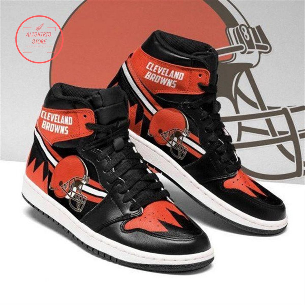 Cleveland Browns NFL Air Jordan 1 High Top Sneakers