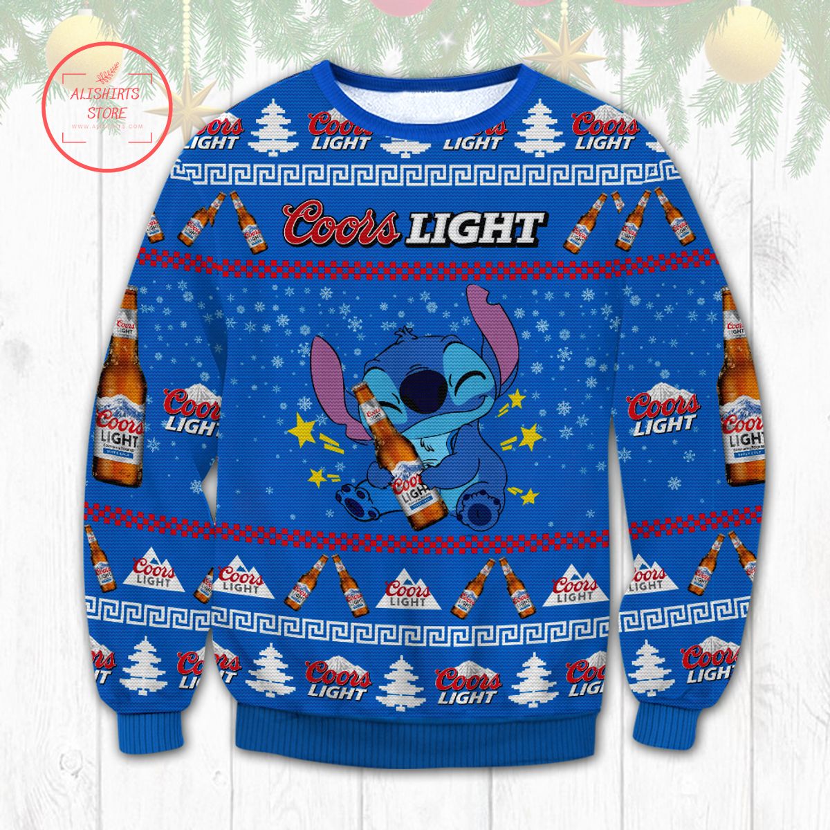 Coors Light Stitch Ugly Christmas Sweater