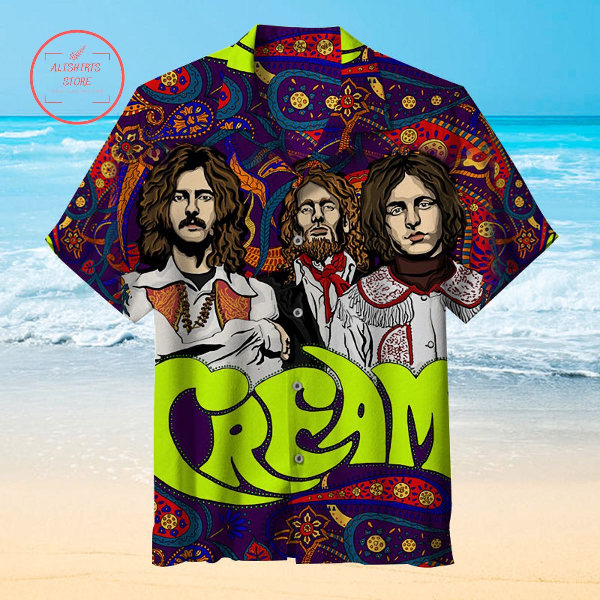 Cream Band Hawaiian Shirt