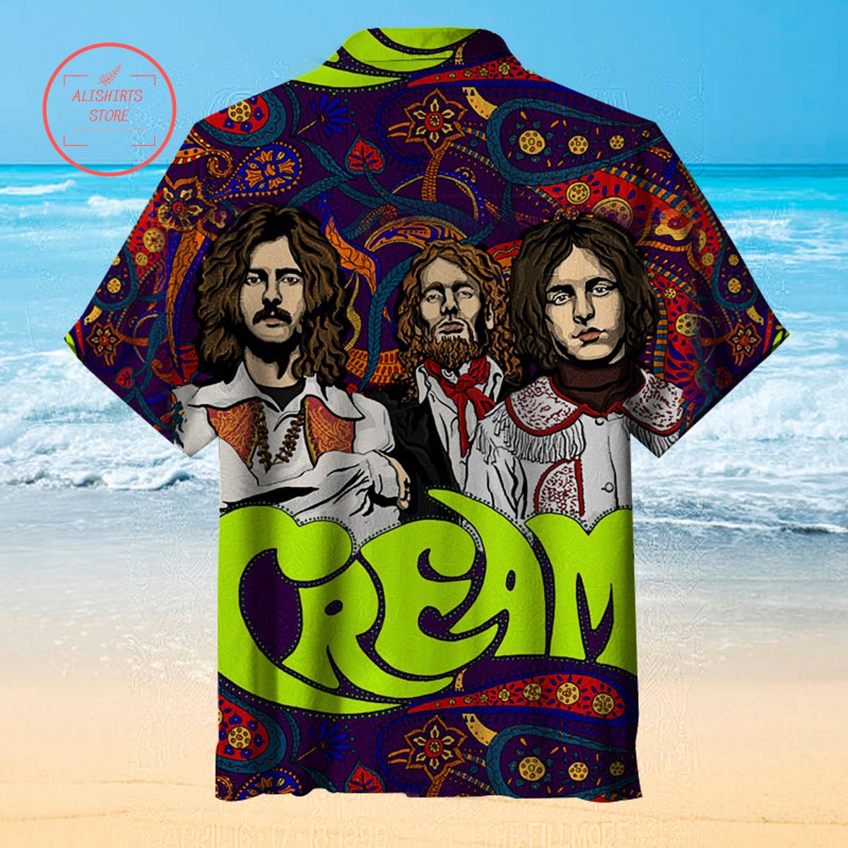 Cream Band Hawaiian Shirt