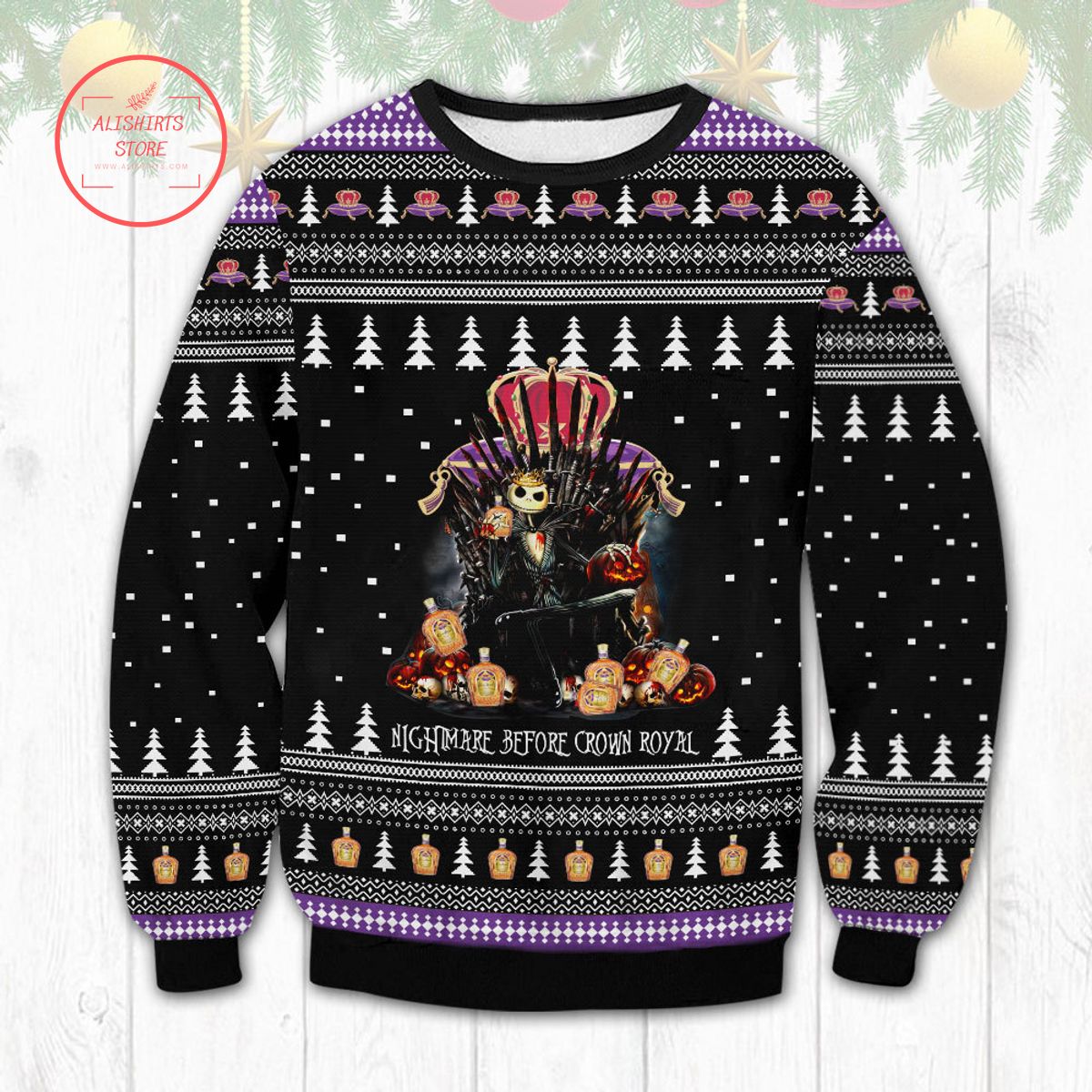 Crown Royal Nightmare Ugly Christmas Sweater