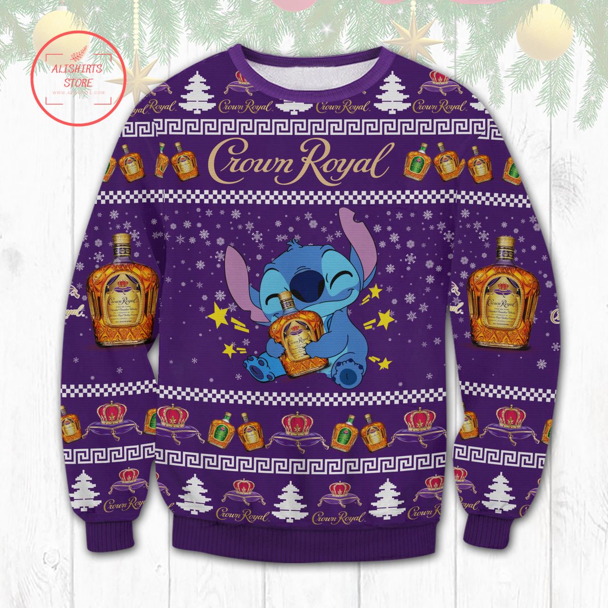 Crown Royal Stitch Ugly Christmas Sweater