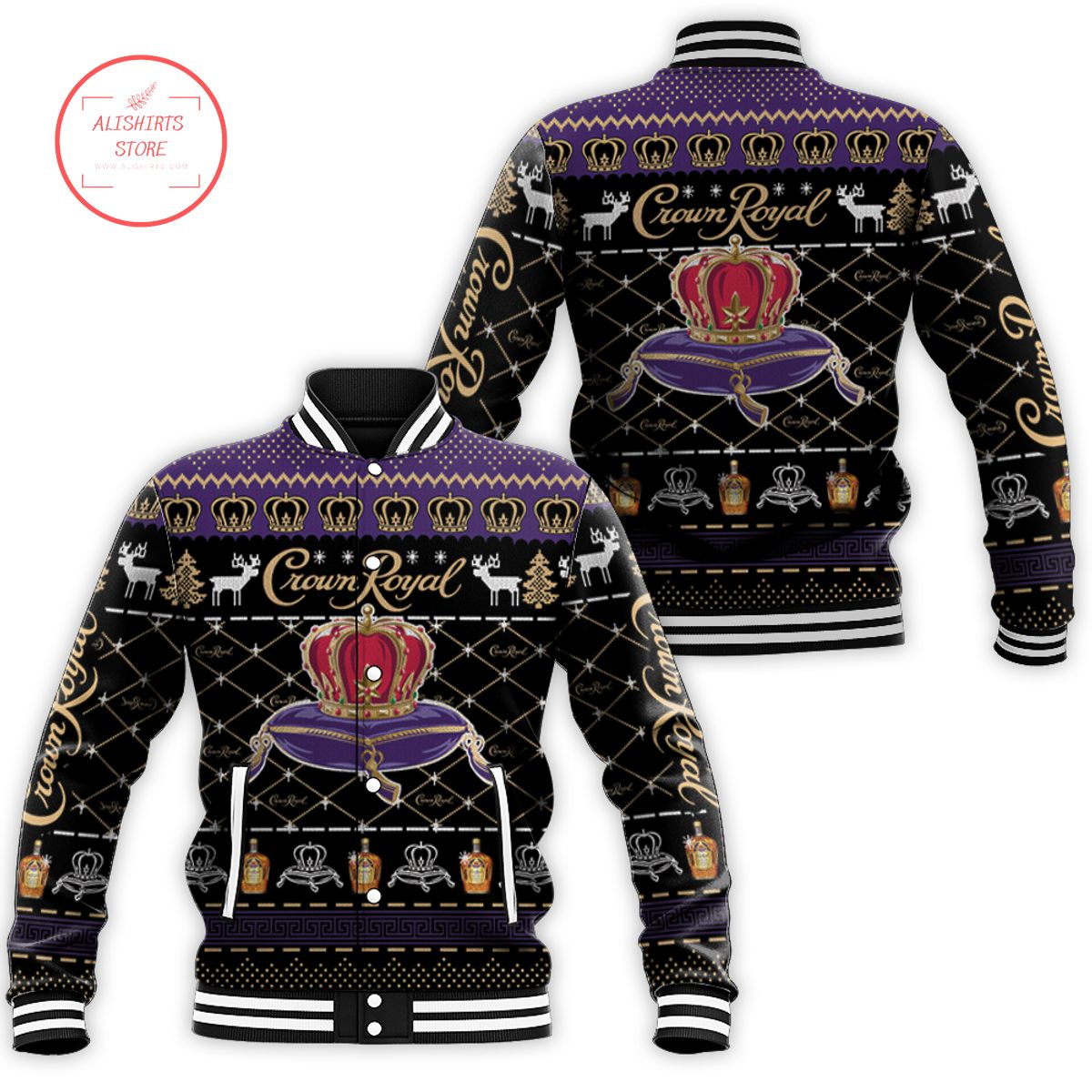 Crown Royal Whisky Wine Ugly Chris as varsity jacket