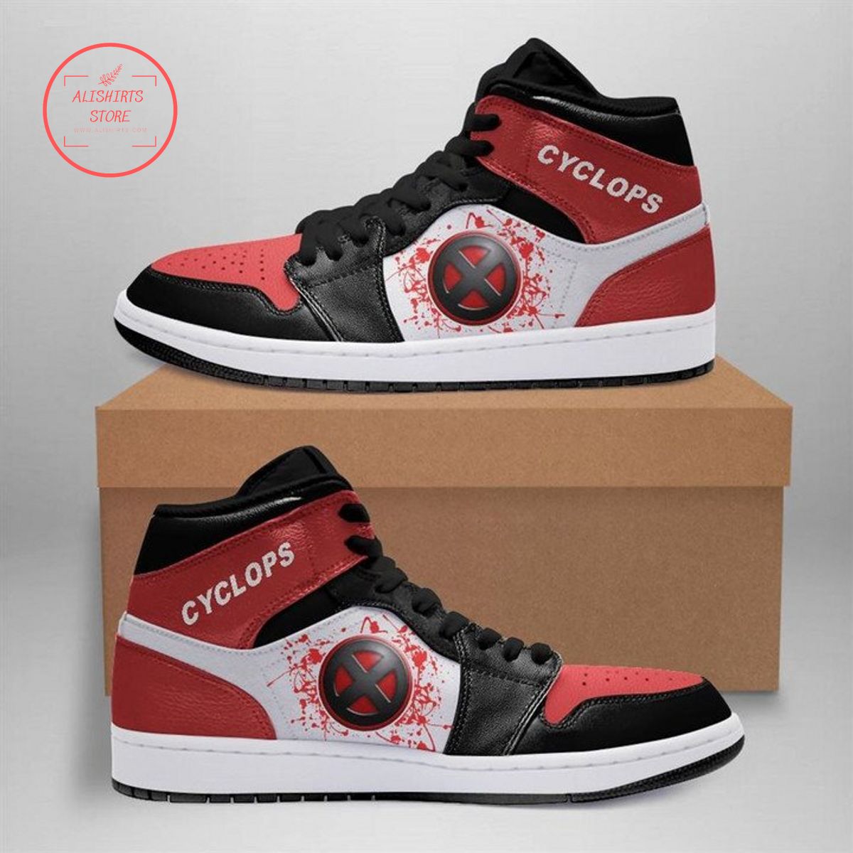 Cyclops Marvel Air Jordan 1 High Top Sneakers