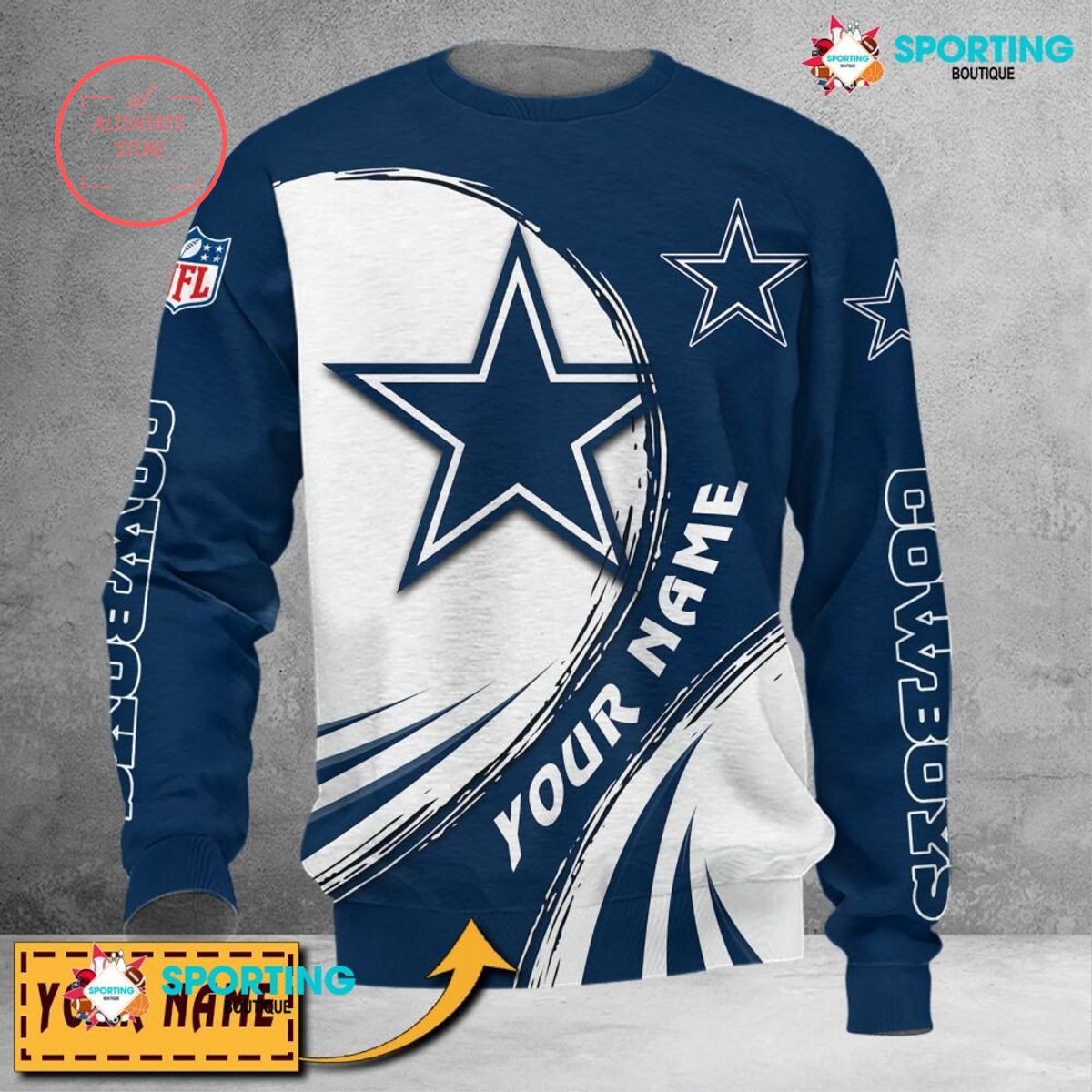 Dallas Cowboys Custom name sweater