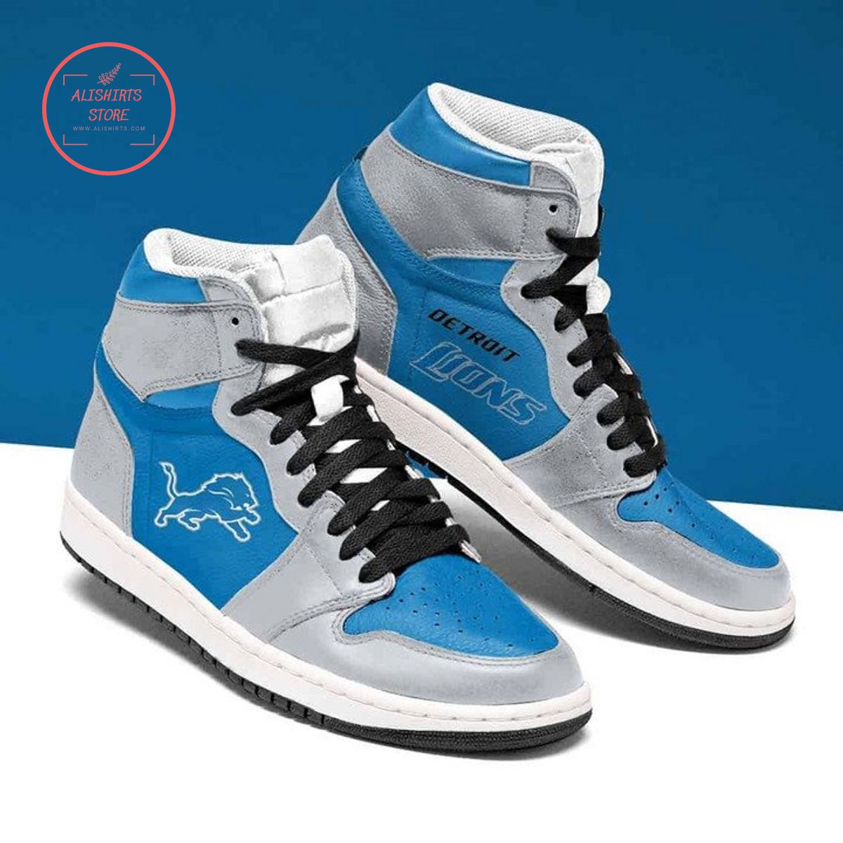 Detroit Lions NFL Air Jordan 1 High Top Sneakers