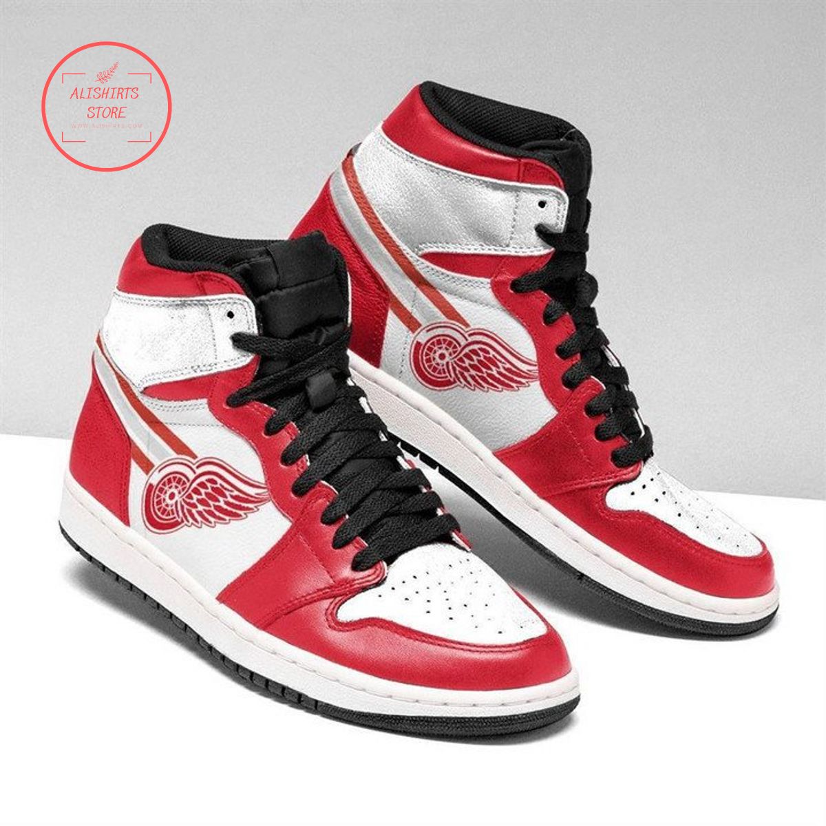 Detroit Red Wings NHL Air Jordan 1 High Top Sneakers