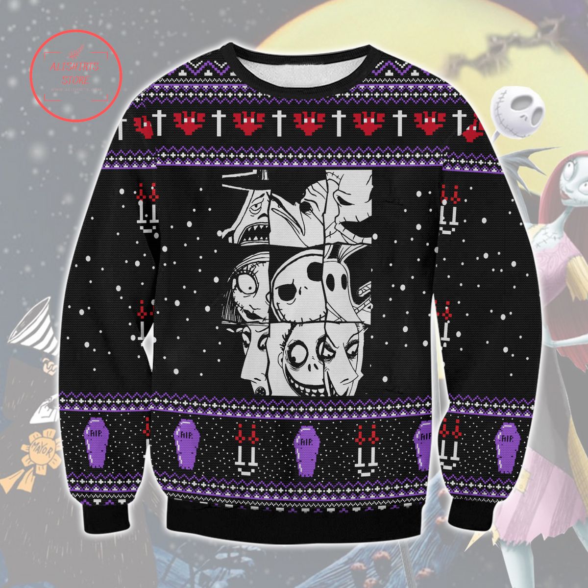 Disney Tim Burton’s The Nightmare Before Christmas – Anniversary Wall Poster Ugly Christmas Sweater