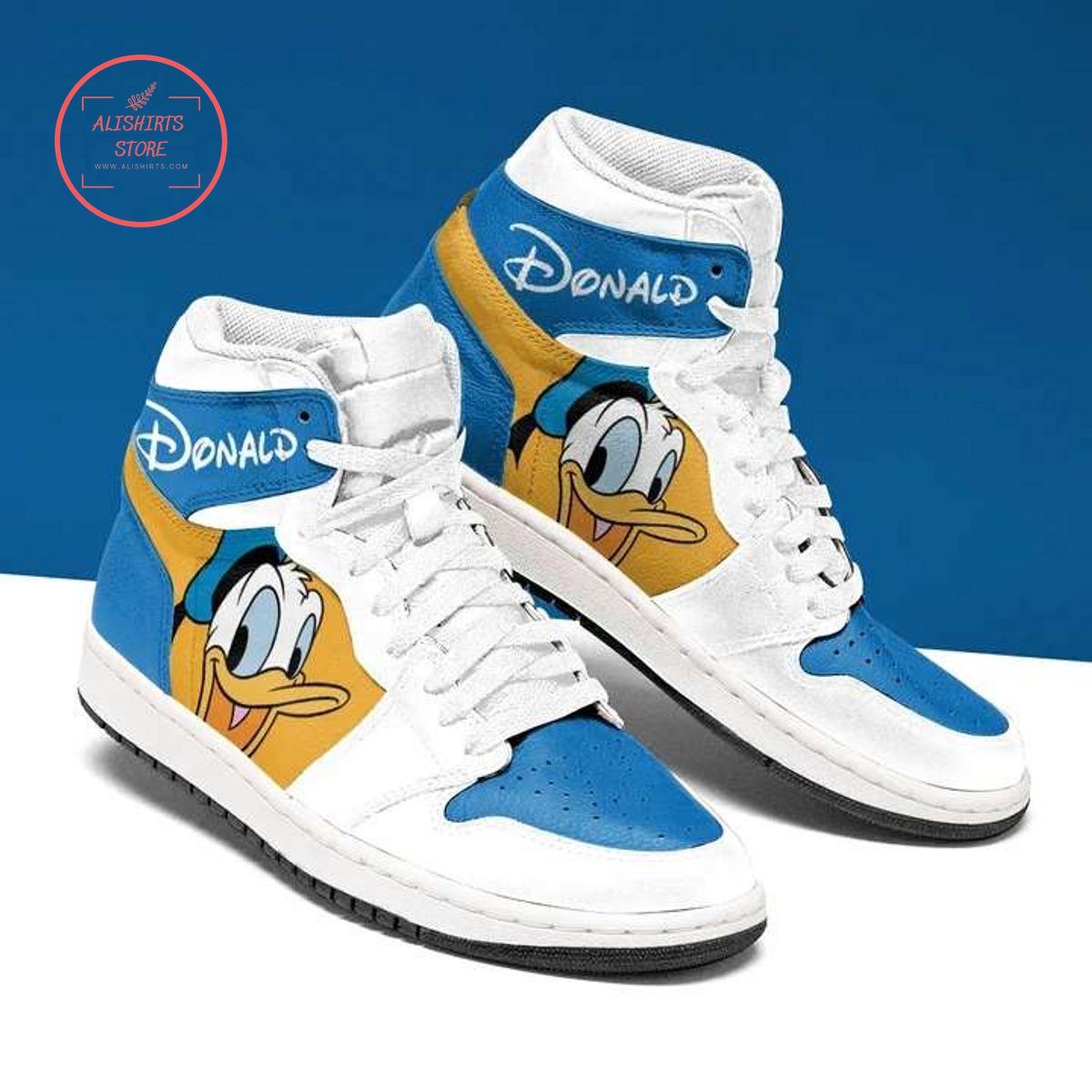 Donald Duck Air Jordan 1 High Top Sneakers