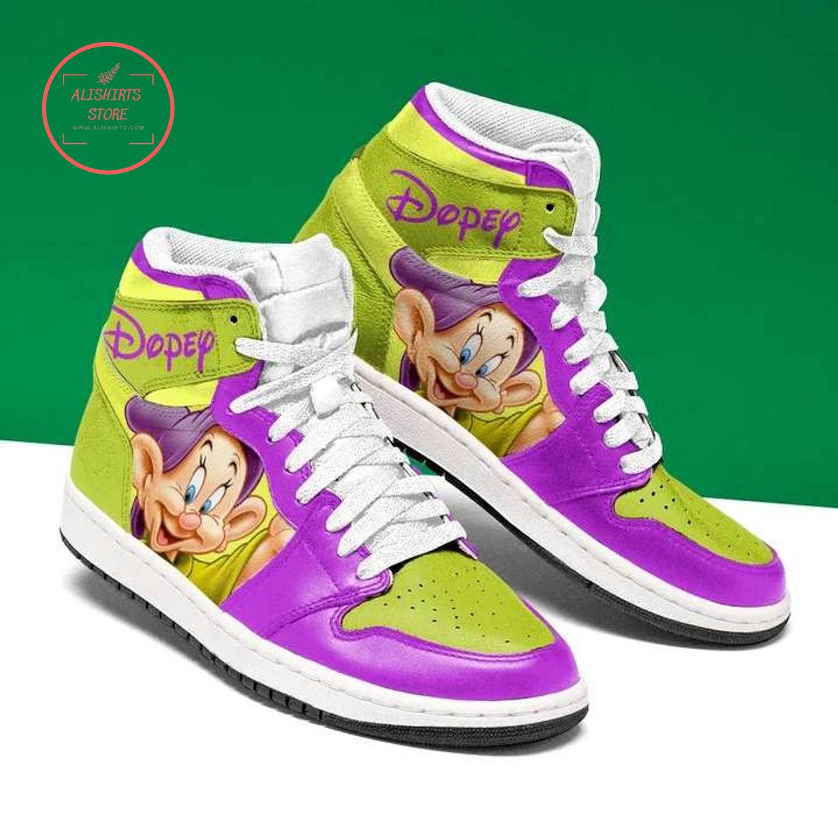 Dopey Dwarf Air Jordan 1 High Top Sneakers