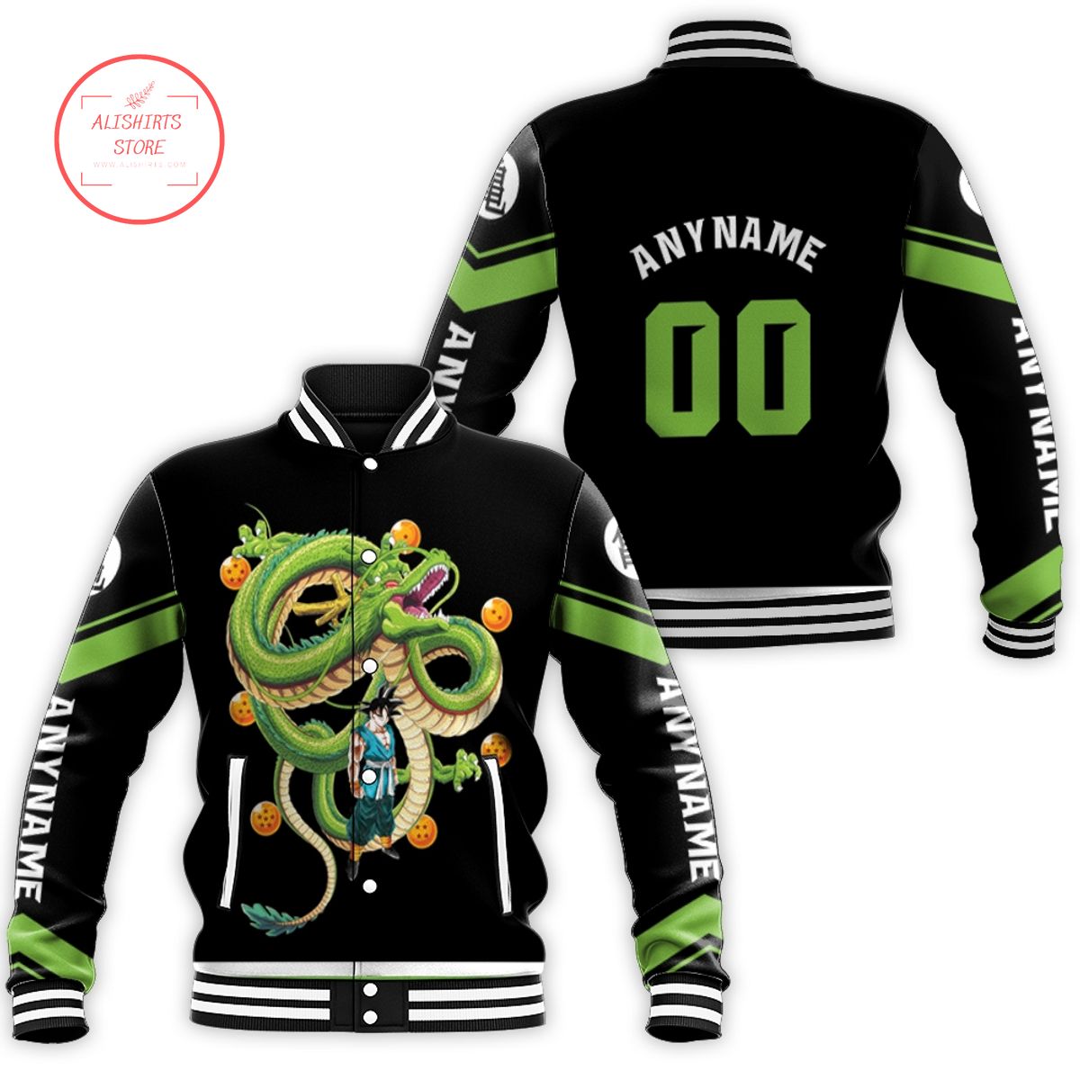 Dragon Balls Goku Shenron Custom Dragon Ball varsity jacket