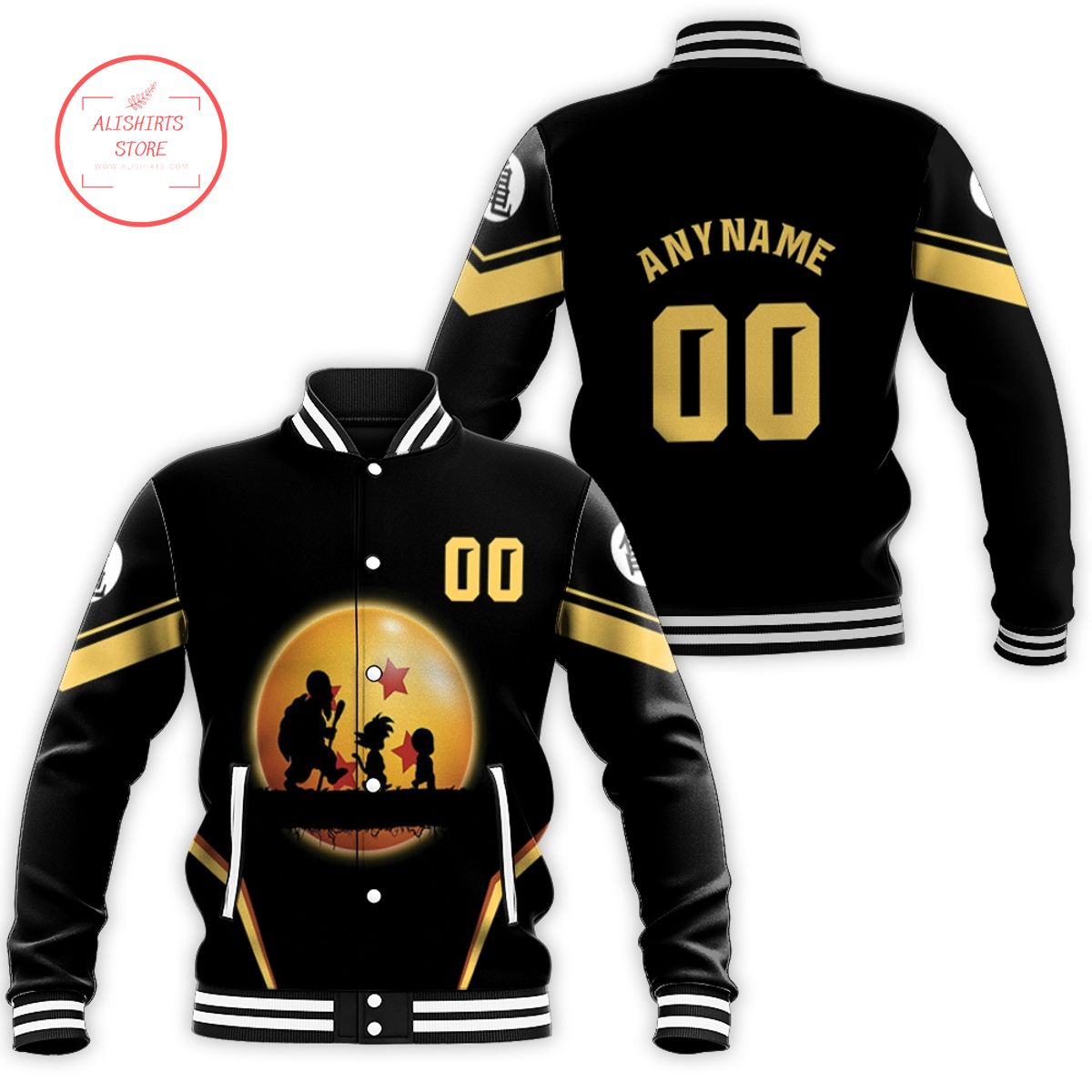 Dragon Balls Master Roshi Goku Krillin Custom varsity jacket