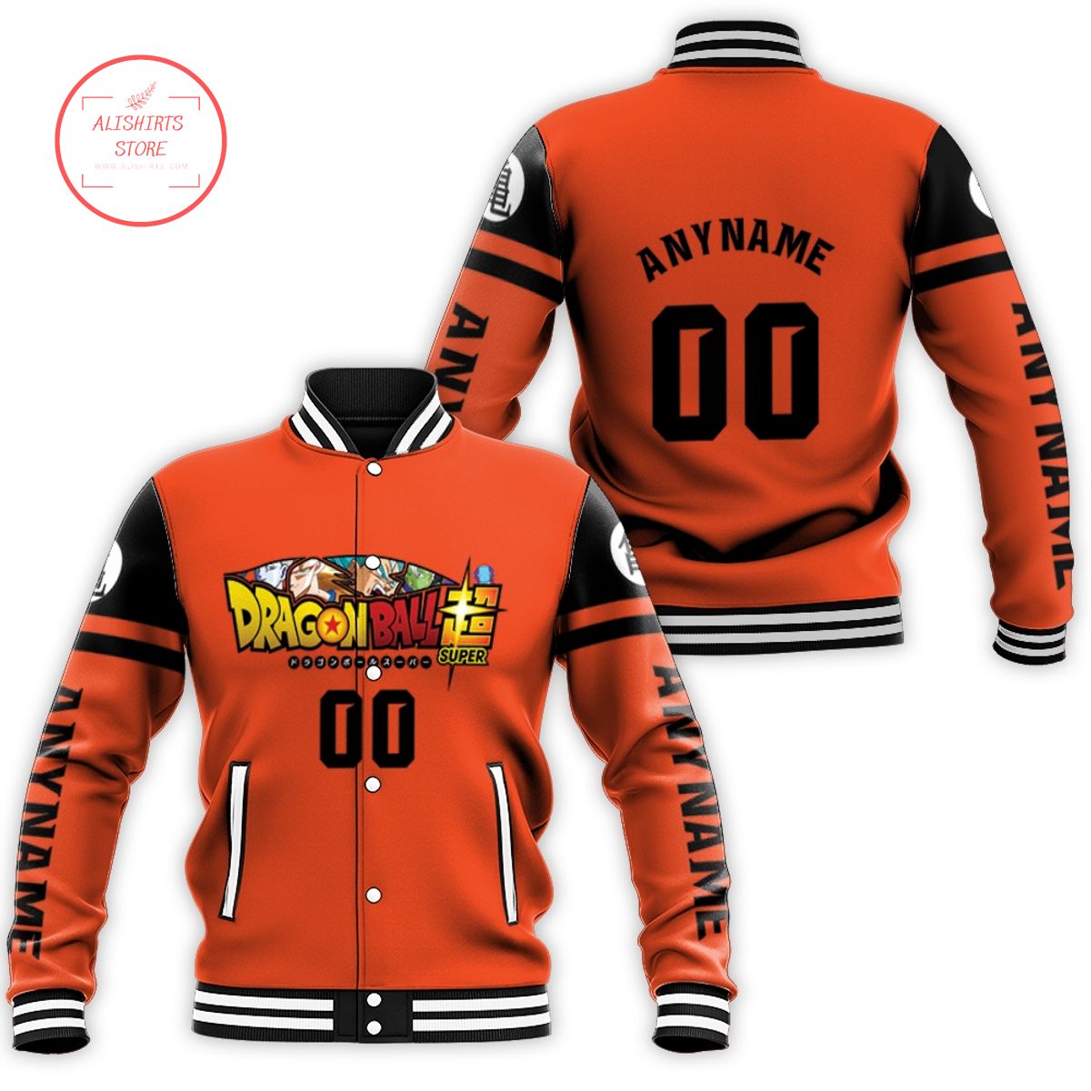 Dragon Balls Super Logo Custom Dragon Ball Super varsity jacket