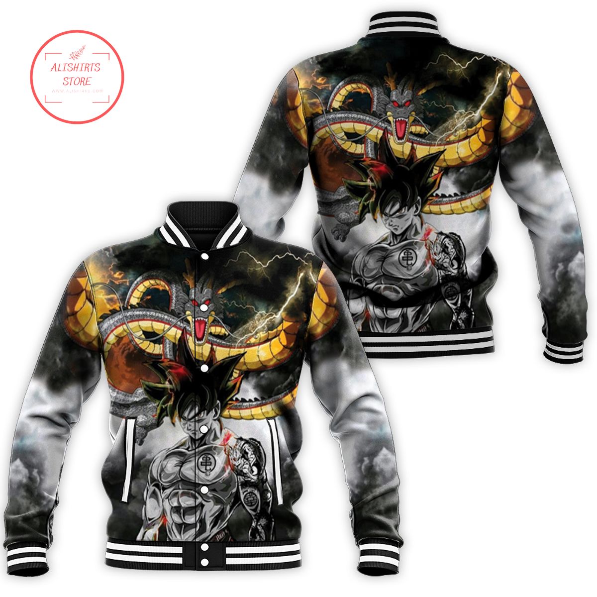 Dragon Balls Z Goku All Style varsity jacket