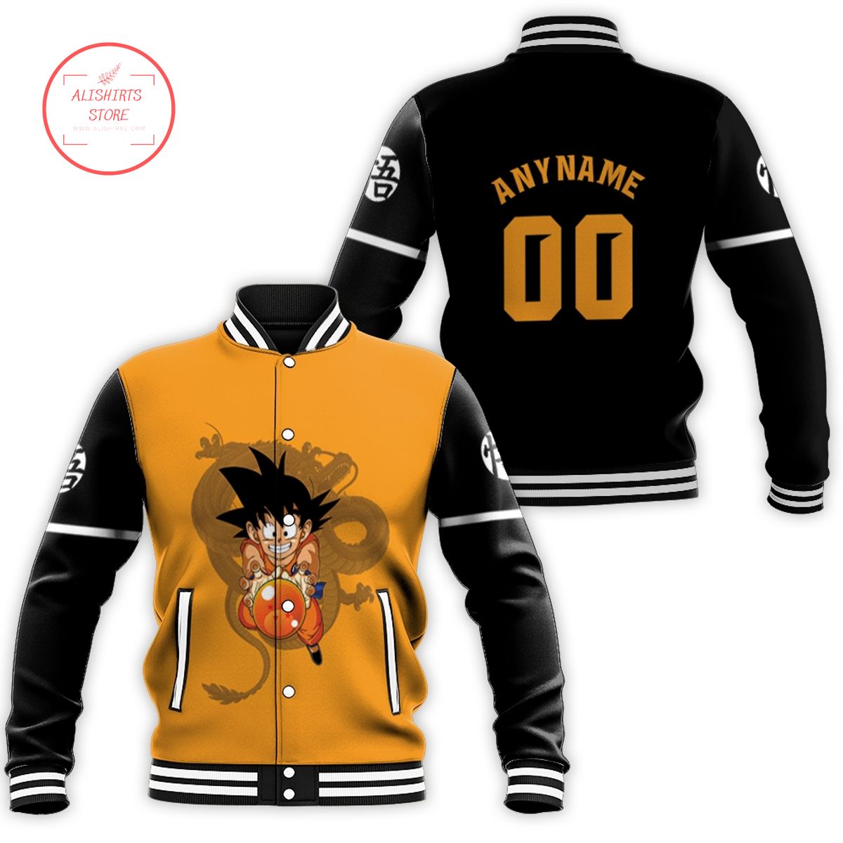 Dragon Balls Z Goku Kid Custom Dragon Ball varsity jacket