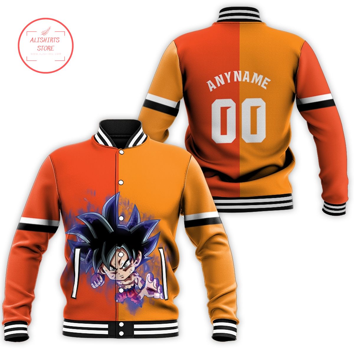 Dragon Balls Z Goku Kid Ultra Instinct Custom varsity jacket