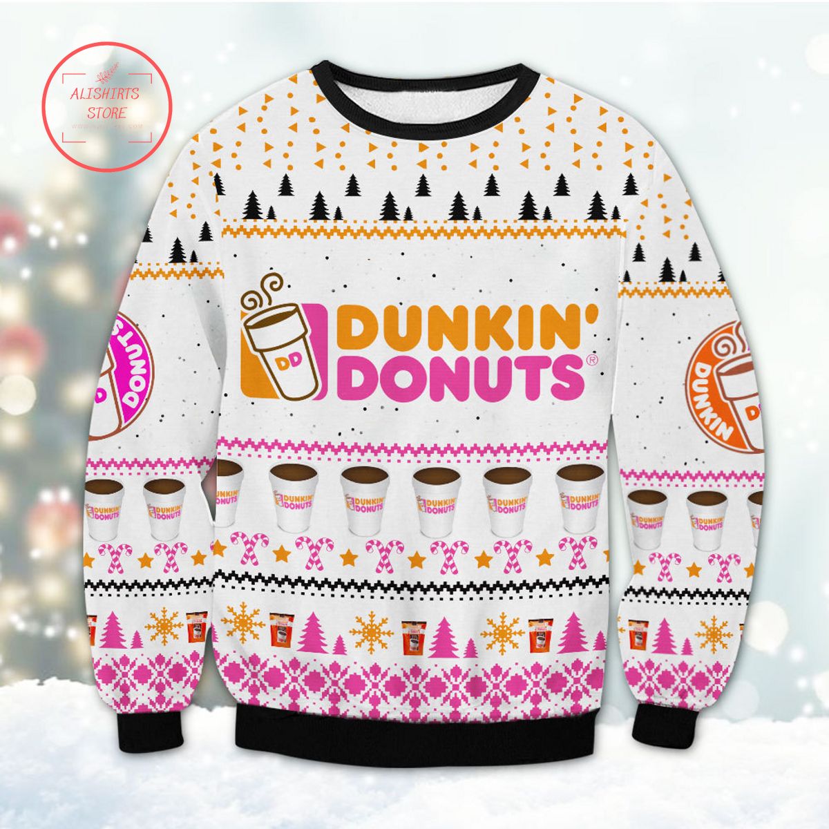 Dunkin’ Donuts Coffee Ugly Christmas Sweater