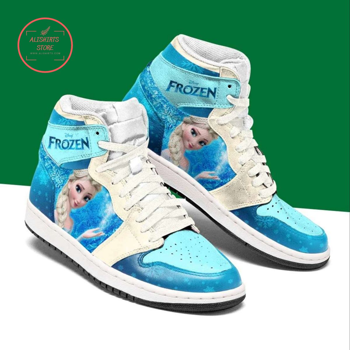 Elsa Princess Air Jordan 1 High Top Sneakers