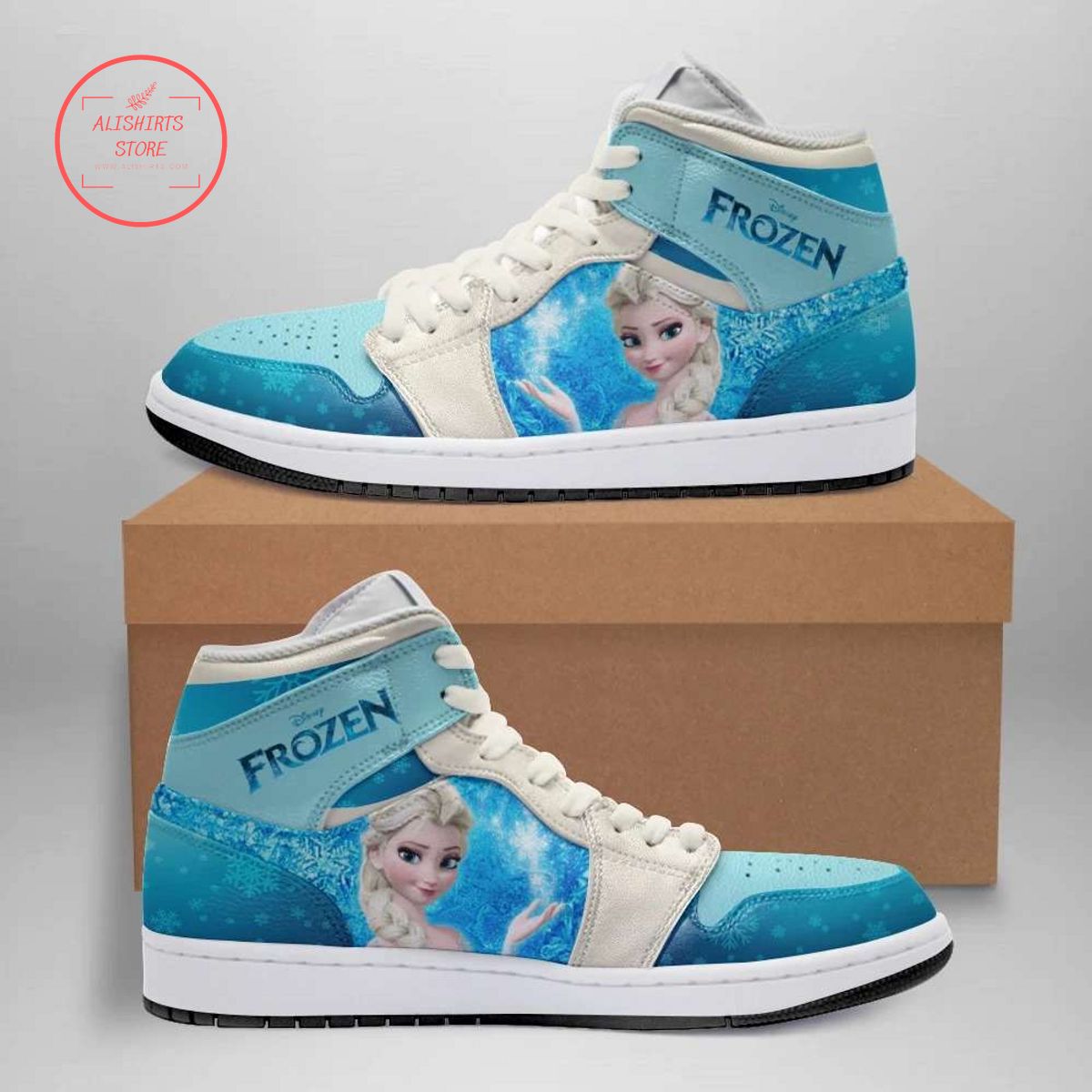 Elsa Princess Air Jordan 1 High Top Sneakers