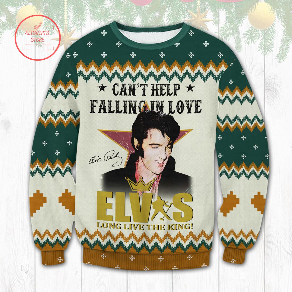 Elvis Presley Band Ugly Christmas Sweater