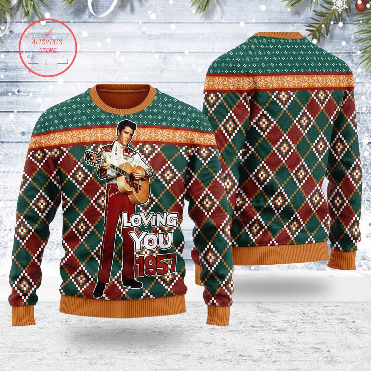 Elvis Presley 'Loving You' 1957 Christmas Ugly Sweater