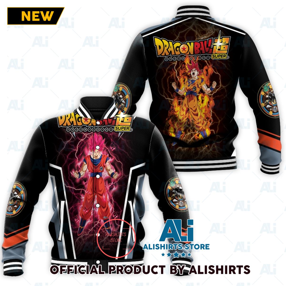 Goku Super Saiyan God Dragon Ball Super varsity jacket