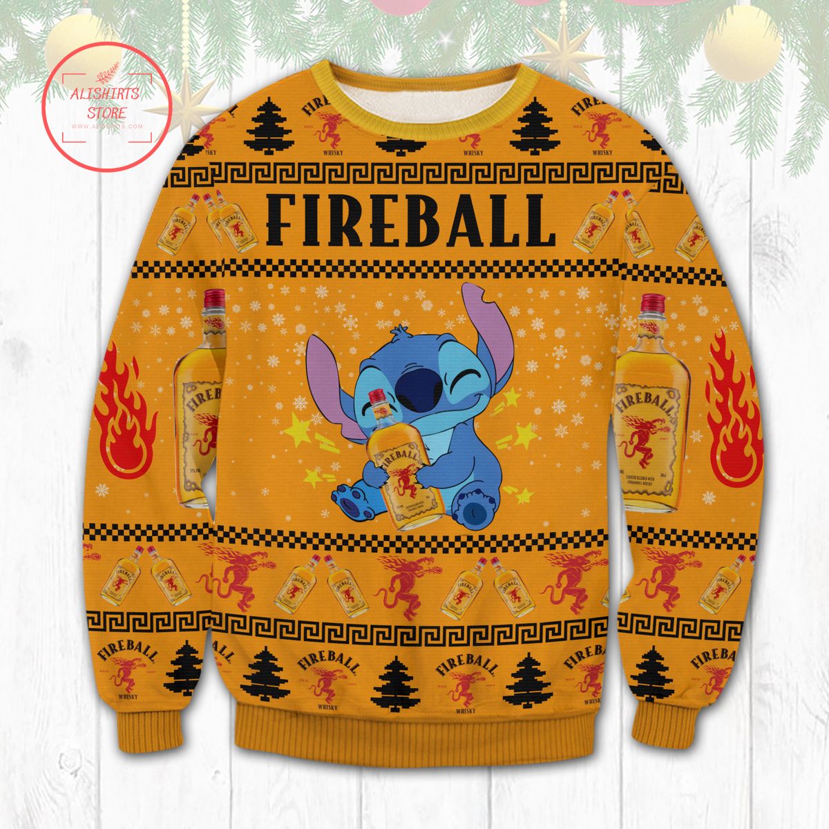 Fireball Stitch Ugly Christmas Sweater