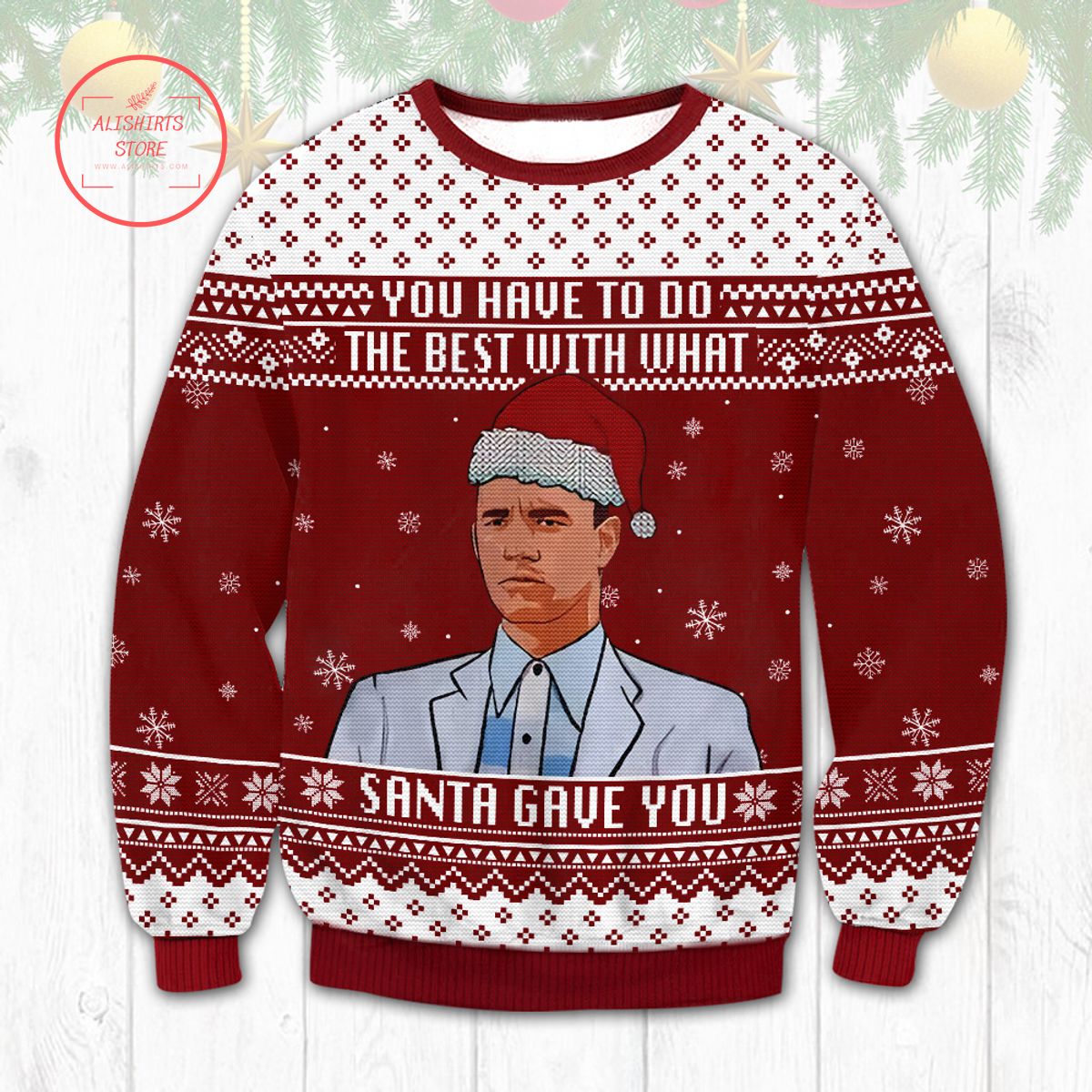 Forrest Gump Ugly Christmas Sweater