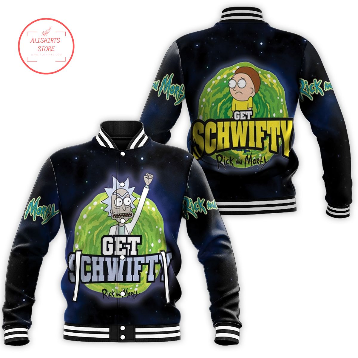 Rick And Morty Get Schwifty Rick And Morty varsity jacket