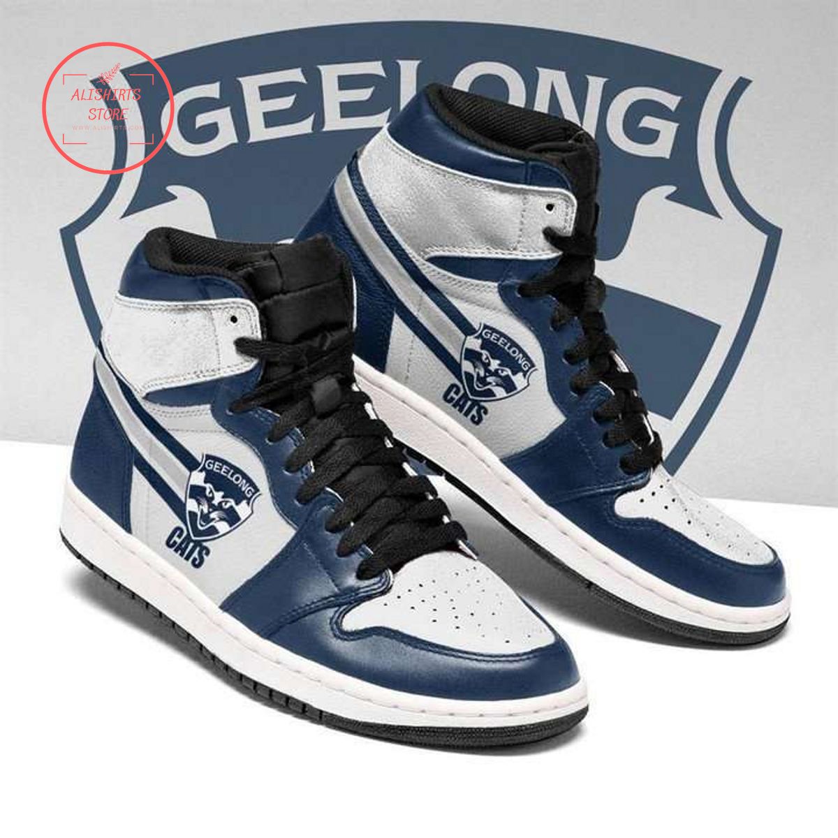 Geelong Cats AFL Air Jordan 1 High Top Sneakers