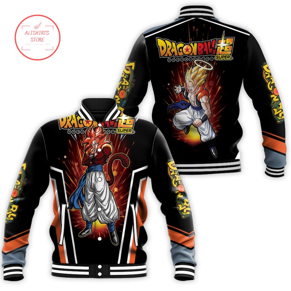 Gogeta Super Saiyan Dragonballz varsity jacket