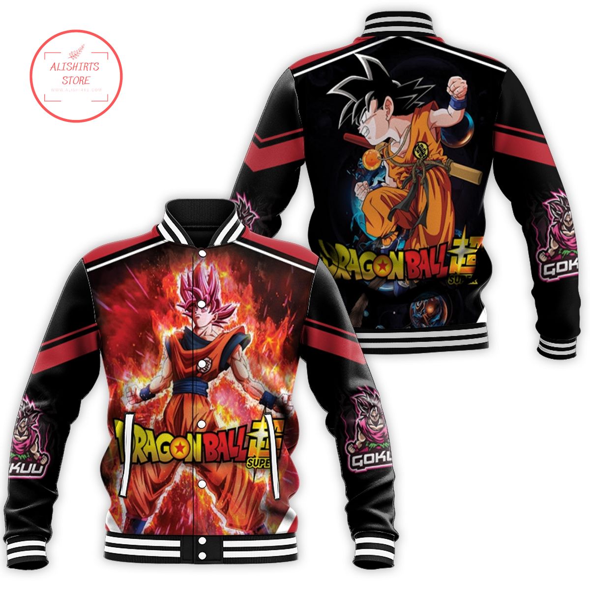 Goku Super Saiyan Dragon Balls Super varsity jacket