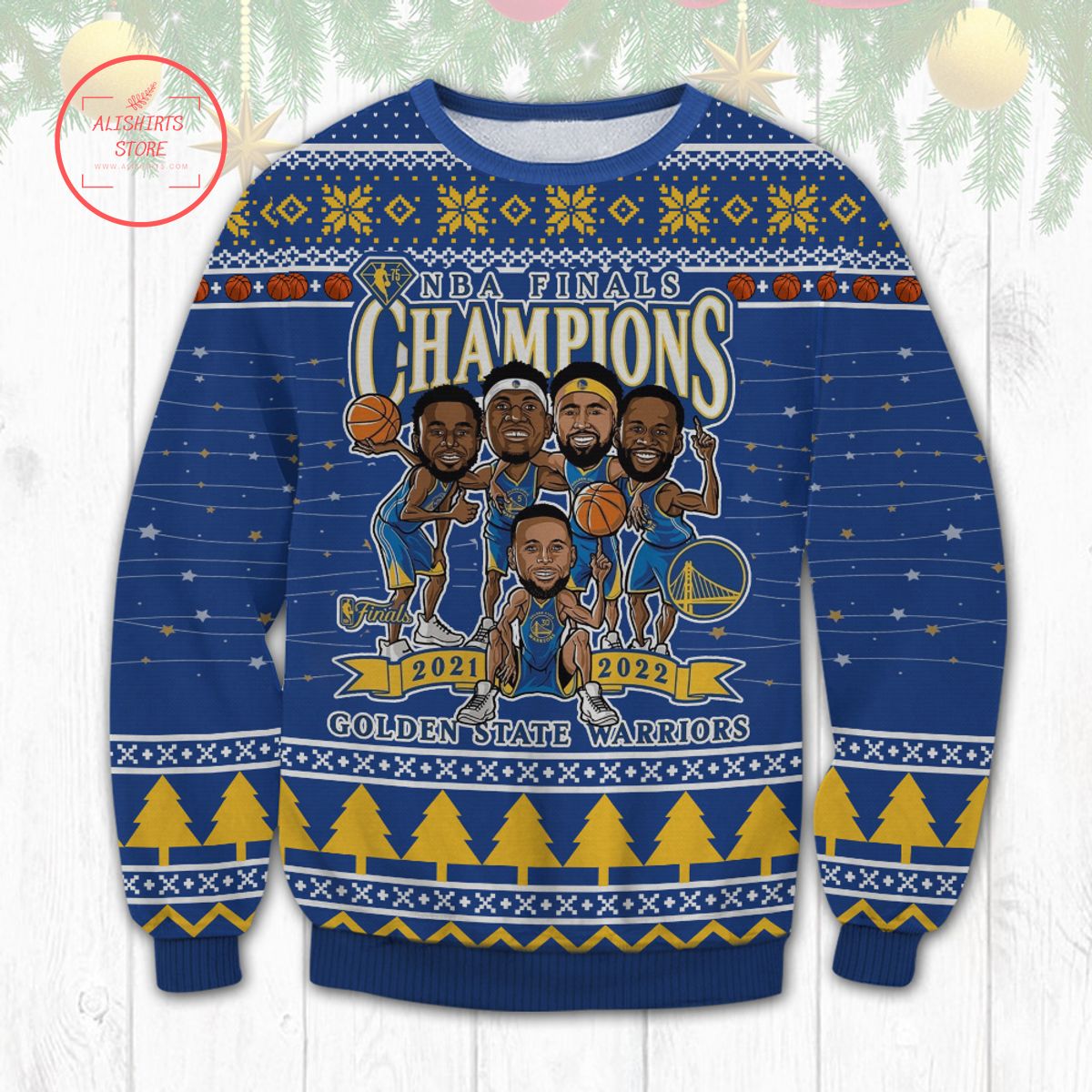 Golden State Warrior Ugly Christmas Sweater