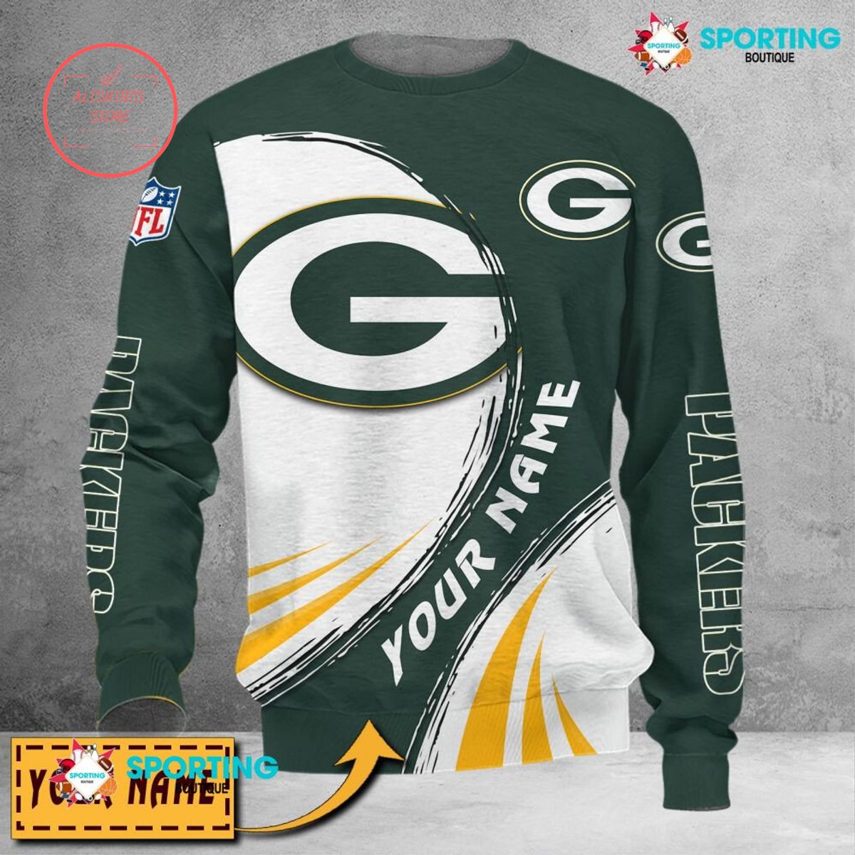 Green Bay Packers Custom name sweater