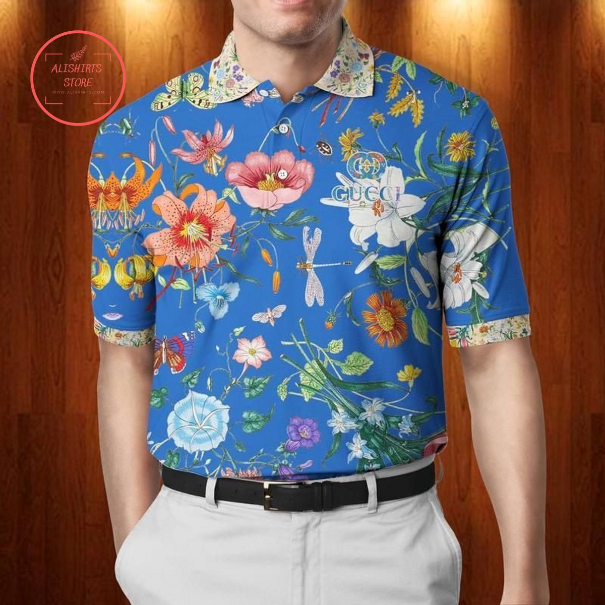 Gucci Flower Colorful Polo Shirt