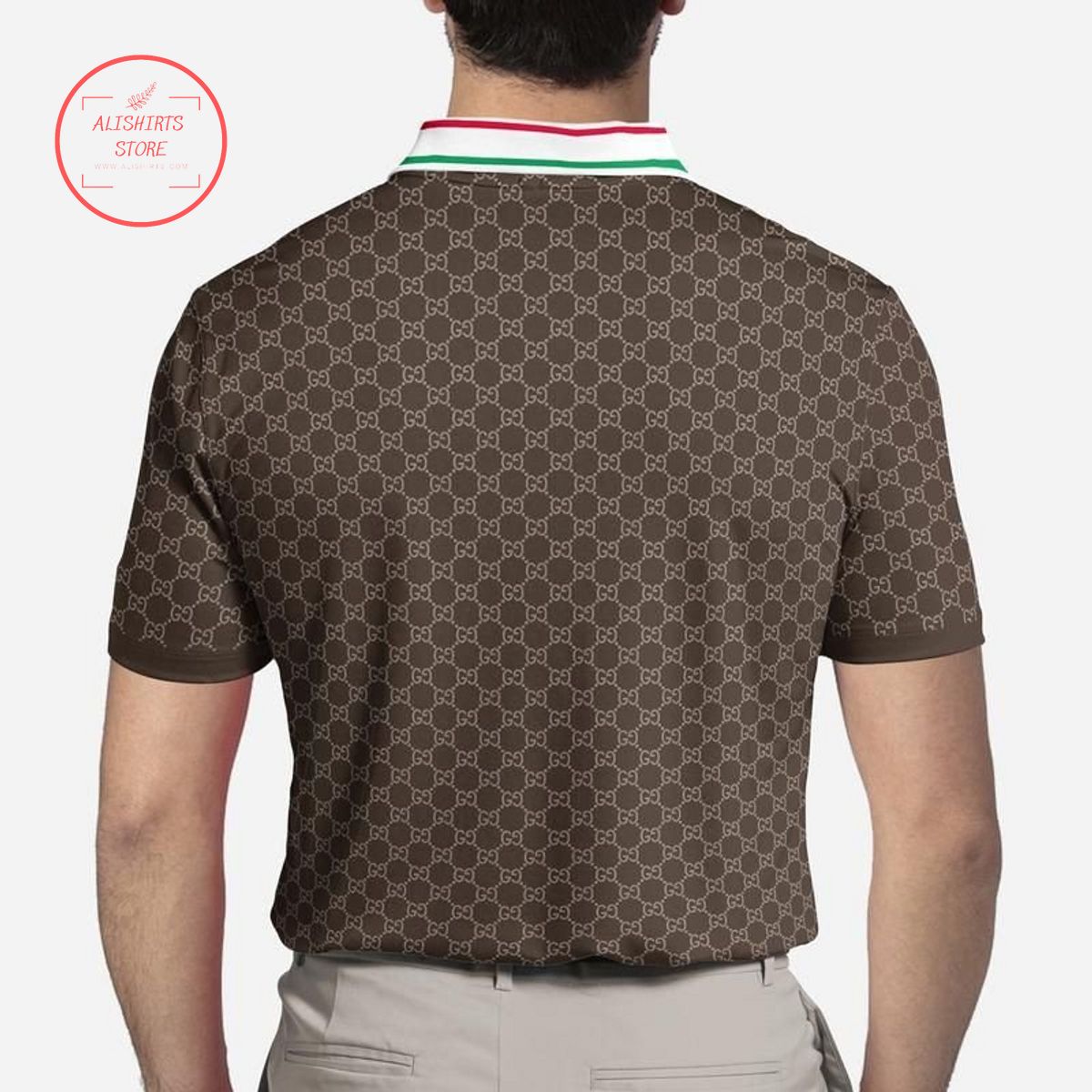 Gucci Italy Luxury Brown Polo Shirt