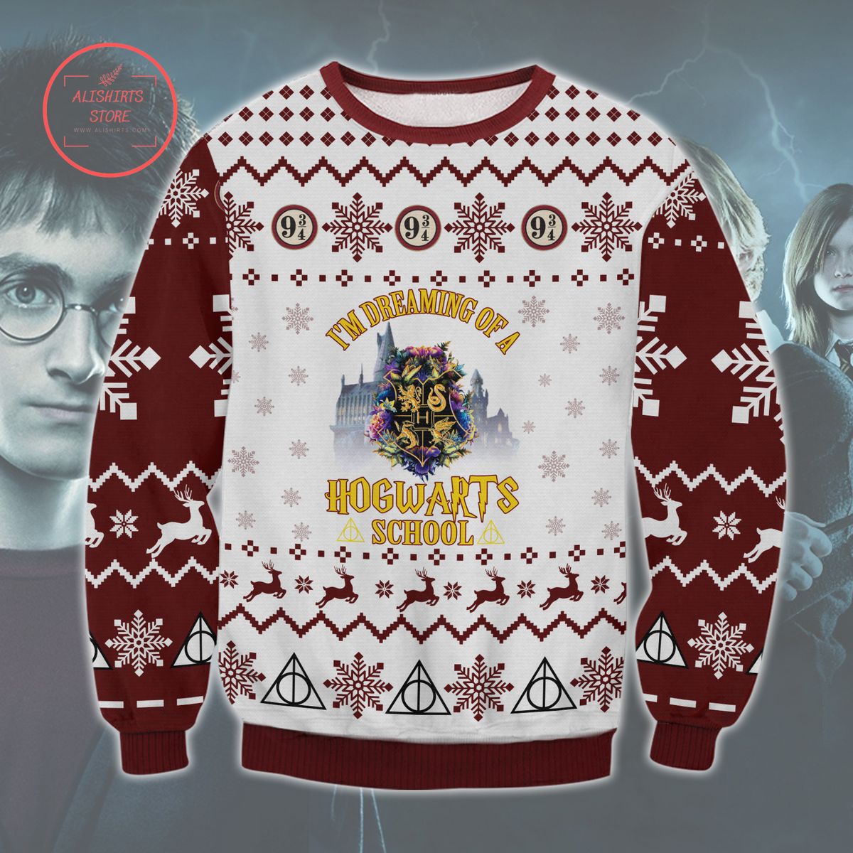 Hogwarts School Ugly Christmas Sweater